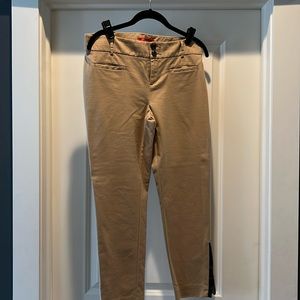 Anthropologie Cartonnier “Charlie” ankle zip cropped khakis